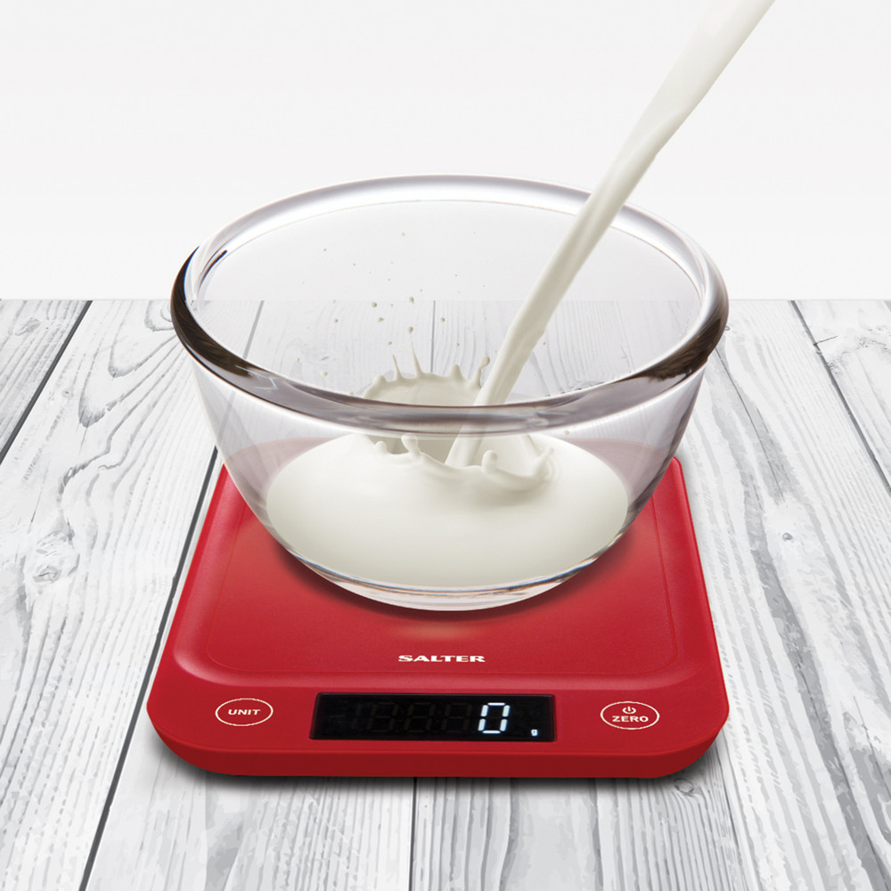 SALTER キッチンスケール 5kg Buy Salter Slimline Digital Kitchen Scales | 5KG | Red